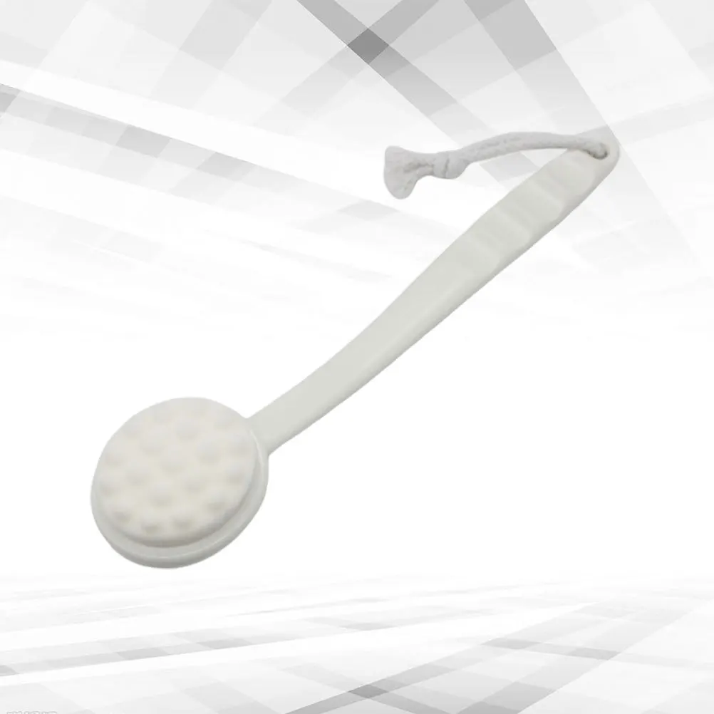 

Shower Brush Bristle Long Handle Back Rub Exfoliating Soft Skin Stimulate Circulation Eco-Friendly White Long Handle Bath Brush