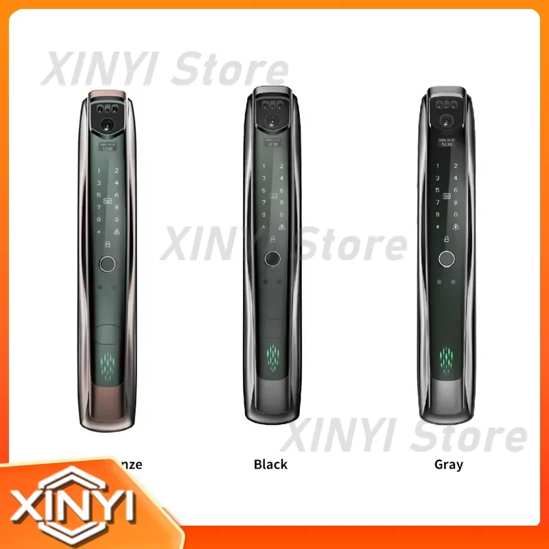 Digital Alarm Fingerprint Smart Biometric Video Door Lock with Virtual Password Security for Smart Life
