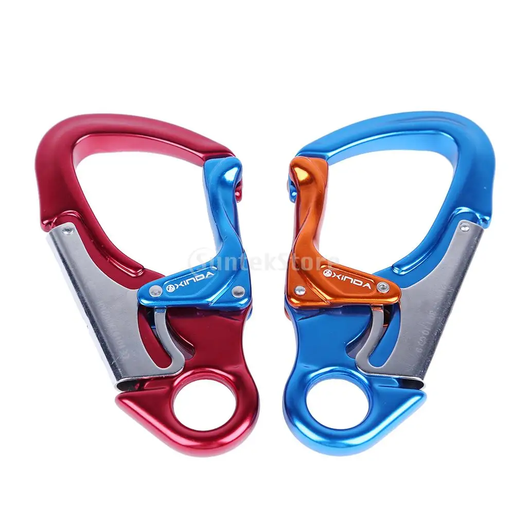 Moschettone da arrampicata moschettone da alpinismo sicurezza 30KN accessori con anello a D pesca all\'aperto viaggio escursionismo Clip D-Ring Carabi