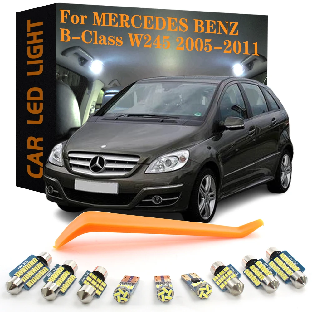 18pcs Canbus LED Interior Lights For Mercedes Benz B-Class W245 2005-2011 No Error Dome Vanity Mirror Trunk License Plate Lamps