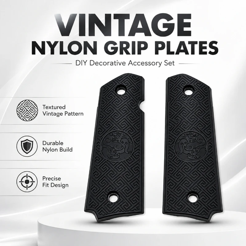Nylon Handle Grip Patch Decorative Replacement Part Honeycomb Pattern Non‑Slip Surface Model Accessory for 1911 Style Model