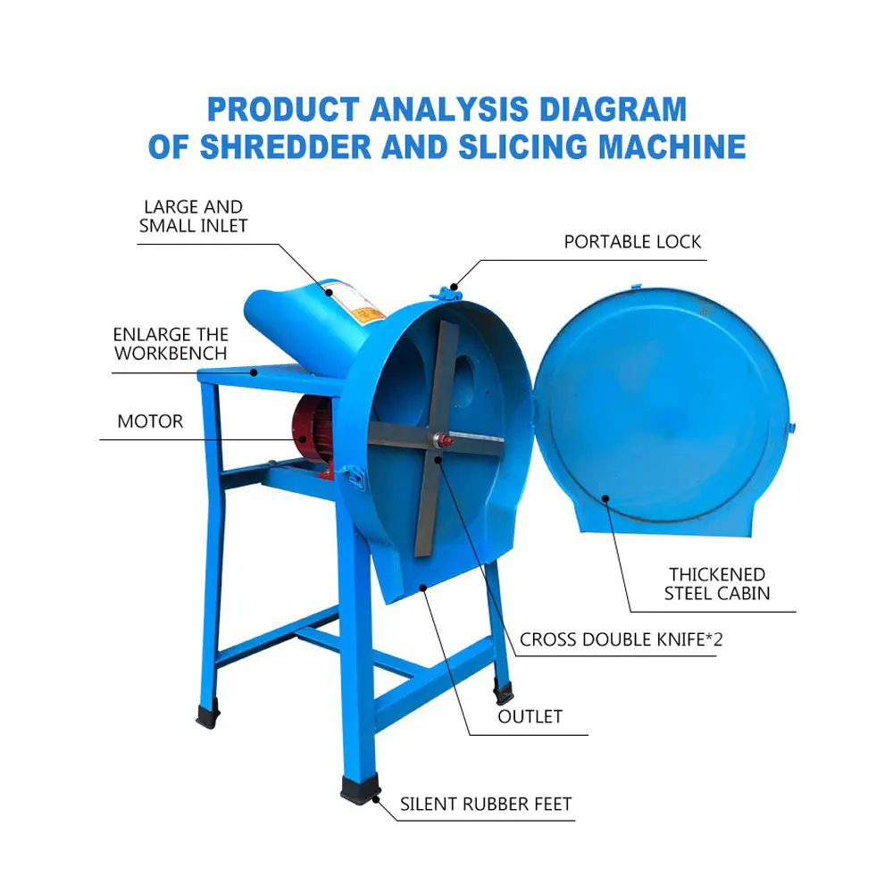 

Green Feed Grass-Cutting Machine Shredder Small Household Chopping Hogweed Machine