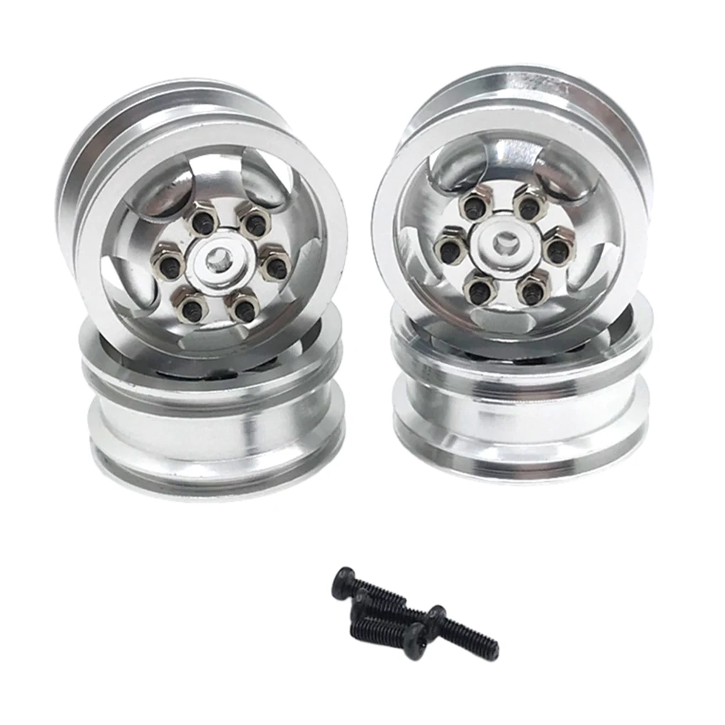 

4PCS Metal Wheel Rim Wheel Hub for WPL C14 C24 C34 B14 B24 1/16 RC Truck Car Upgrade Parts