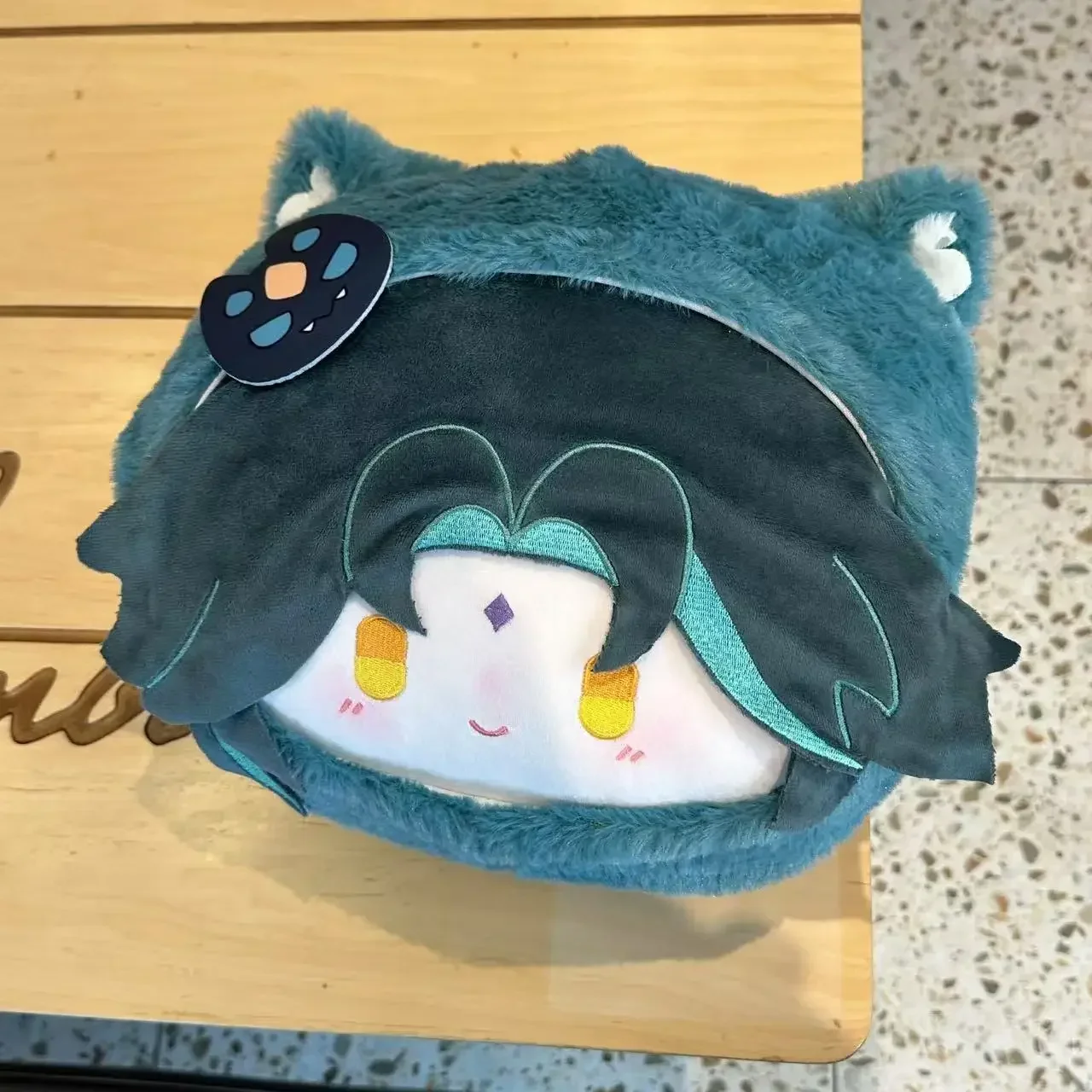 

Anime Genshin Impact Xiao Cosplay Back Cushion Keep Warm Cartoon Hand Warming Pillow Mascot Dango Ornament Accessory Xmas Gift