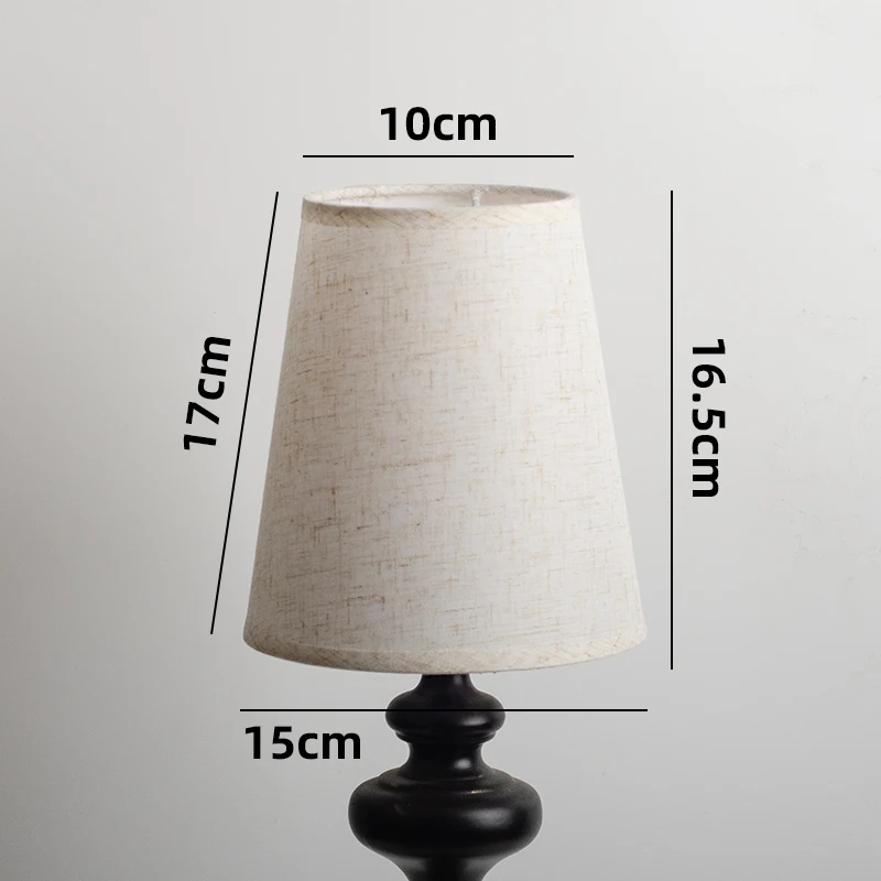Pastoral Style Pleated Table Lampshade Linen Fabric Retro Floral Pattern Lampshades Bedroom Hotel Bedside Floor Lamp Cover