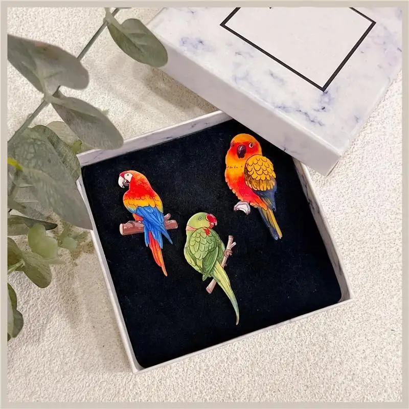 Niedliche Papageien-Kühlschrankmagnete, lustige Cartoon-Vogel-Dekorationsmagnete, 6/12 Stück, wasserdicht, für Küche, Zuhause, Büro, Whiteboard, Schließfach – Detail 6