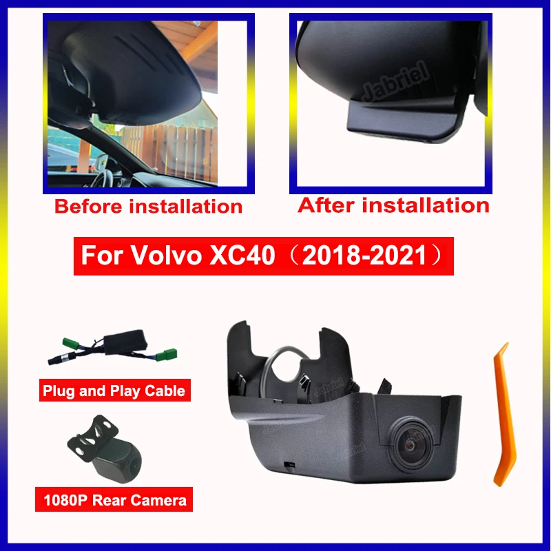 1K 1080P Car DVR Dual Lens Dash Cam For Volvo S60 t5 t6 t8 S40 S60 S80 S90 V40 V50 V60 V70 V90 XC40 XC60 XC70 XC90 PoleStar 2