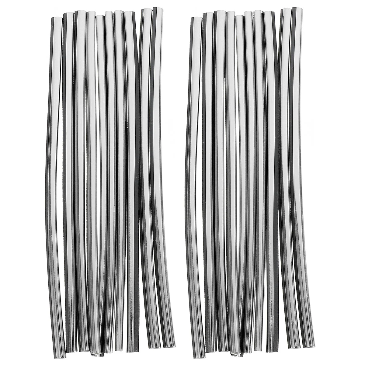 

20 Pcs Cars Decorative Strip Decorations Interior Air Conditioner Trim 19X06cm Vent Silver Molding