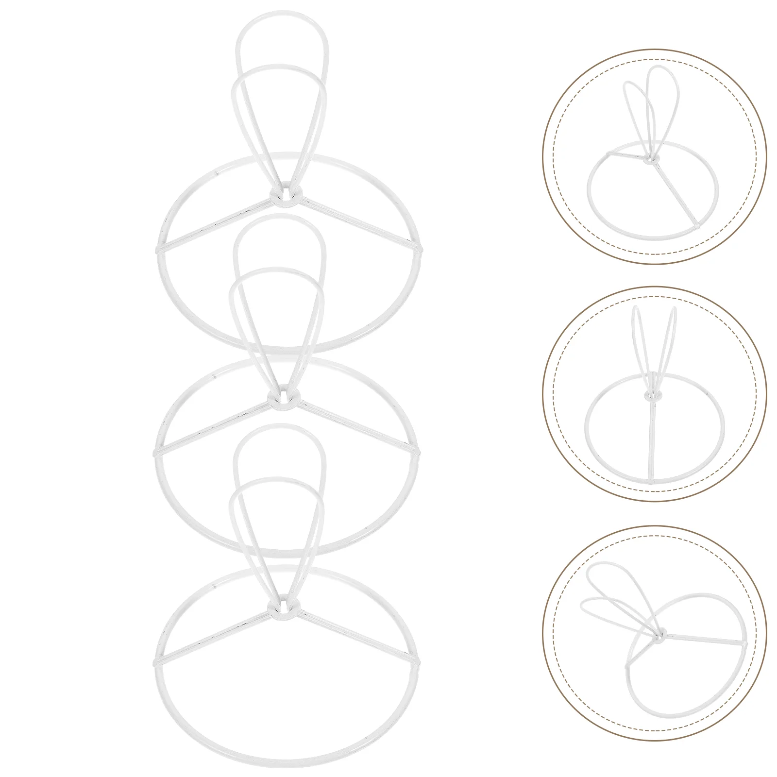 

Lamp Shade Adapter Clamp Cone Lampshade Shelf Ring Accessories Crystal Chandelier Holder Frame White Iron