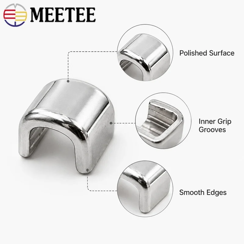50-200g 5#8#10# Metal U Shaped Zipper Stopper Top Bottom End Lock for Bags Clothes Repair Sewing Hardware Accessory Parts Supply