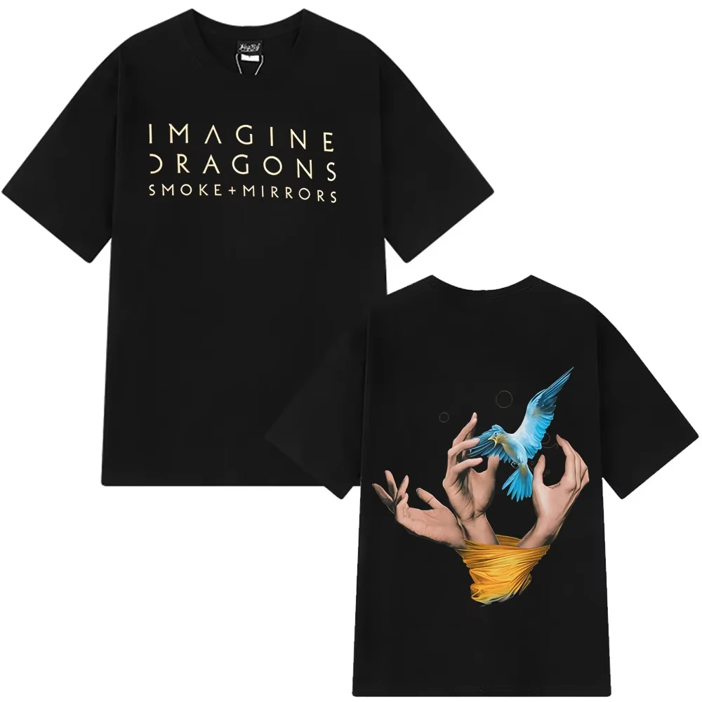 Imagine Dragons Reflections From The Vault of Smoke Mirrors Men Women Harajuku T-shirts Short Sleeve Cotton Vintage Male T Shirt