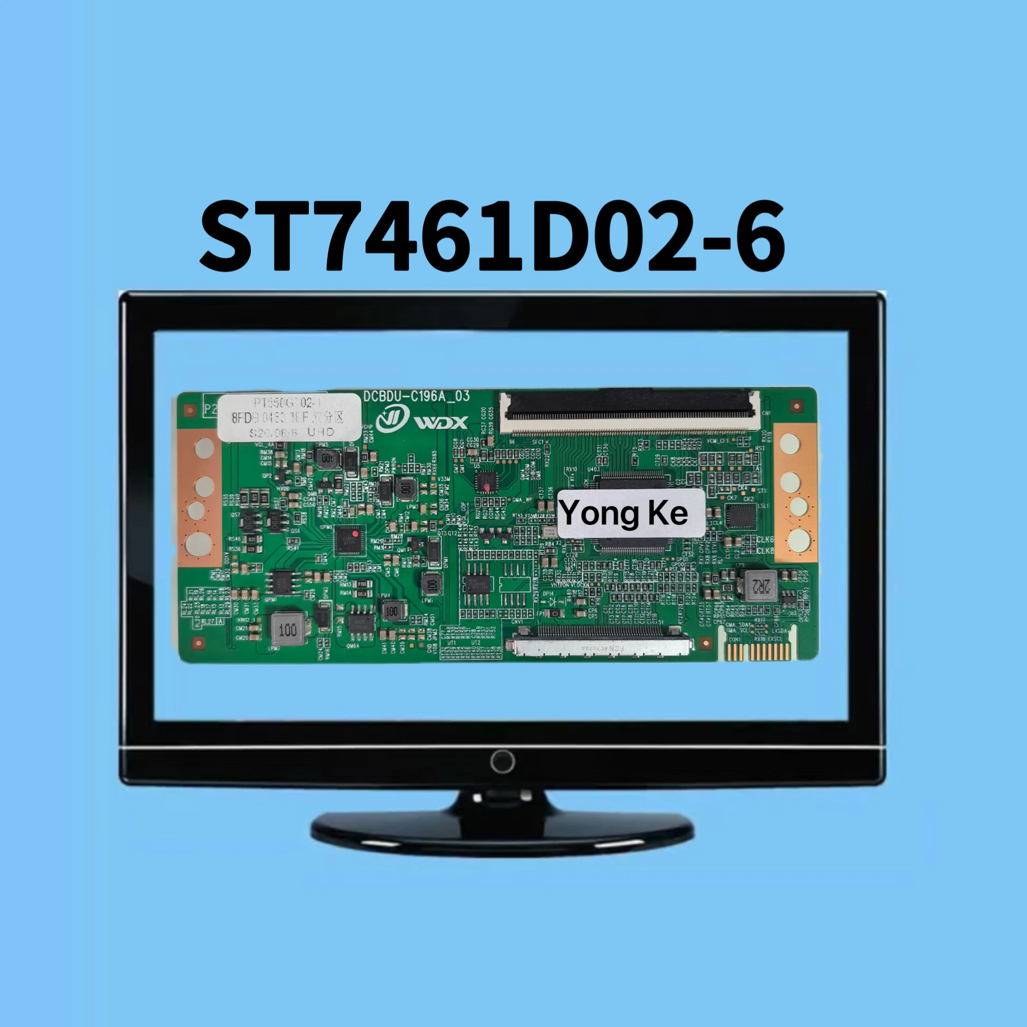 Placa lógica Huaxing recém-atualizada ST7461D02-6 4K 2K porta única 96P