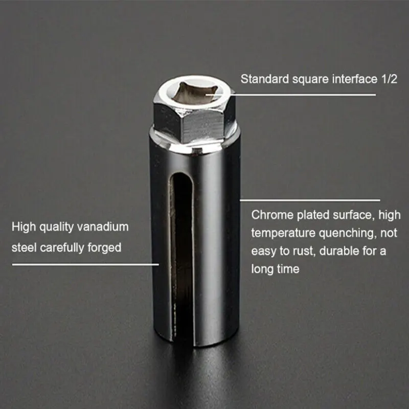 Universal 22mm Drive Car Oxygen Sensor Sleeve Socket Wrench Removal Installation Tool for Repairing Special Wrench Sleeve Head