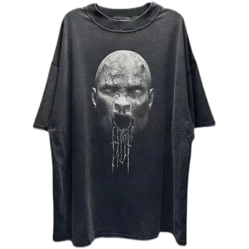 

New luxury 2023 Men Punk Arnodefrance Washed Old Black T Shirts T-Shirt Hip Hop Skateboard Street Cotton T-Shirts Tee Top #288