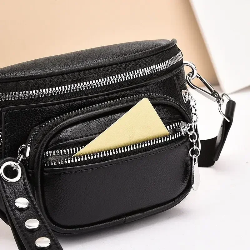 Casual Crossbody Bags for Women\'s 2024 New Luxury Handbags Female PU Leather Shoulder Bag Large Capacity Outdoor Chest Bag