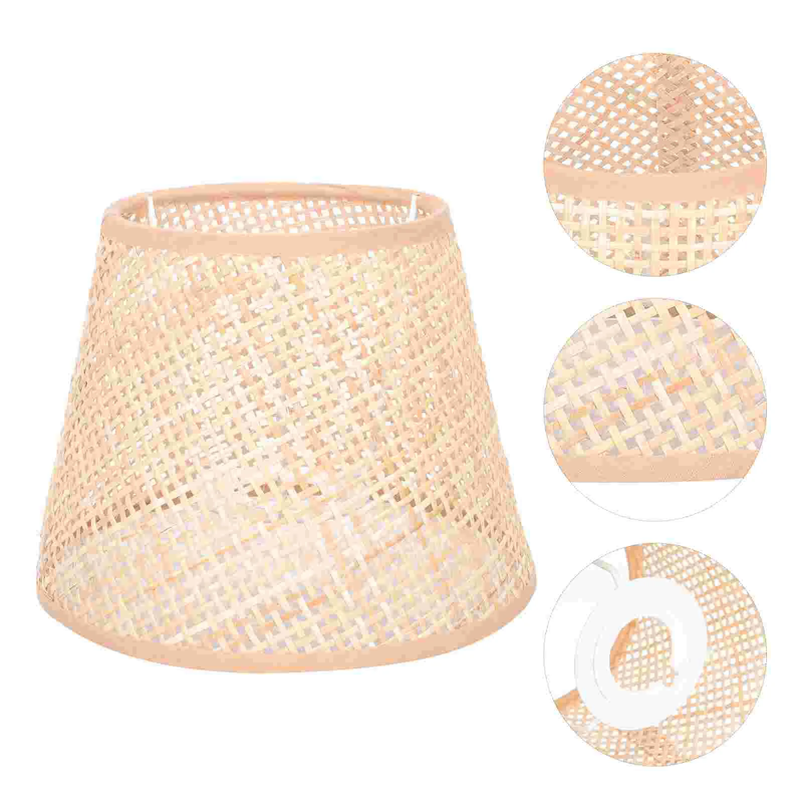 

Ceiling Lights Decor Rattan Lampshade Simple Woven Decorate Pendant 17X17CM for Table Khaki Replacement