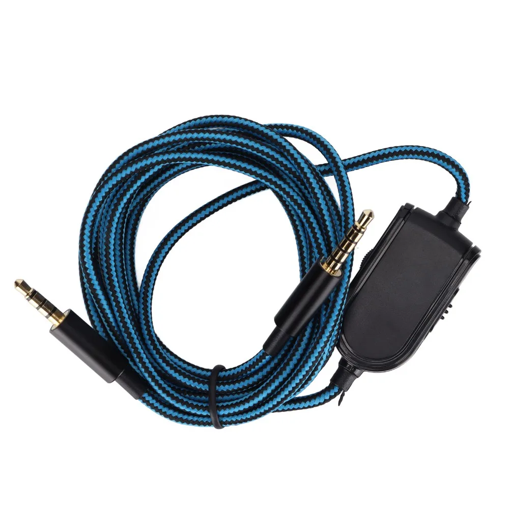 with Volume Control Mute Function 3.5mm to 3.5mm Replacement Audio Cable Blue Braided Cable for Astro A10 A30 A40 A50
