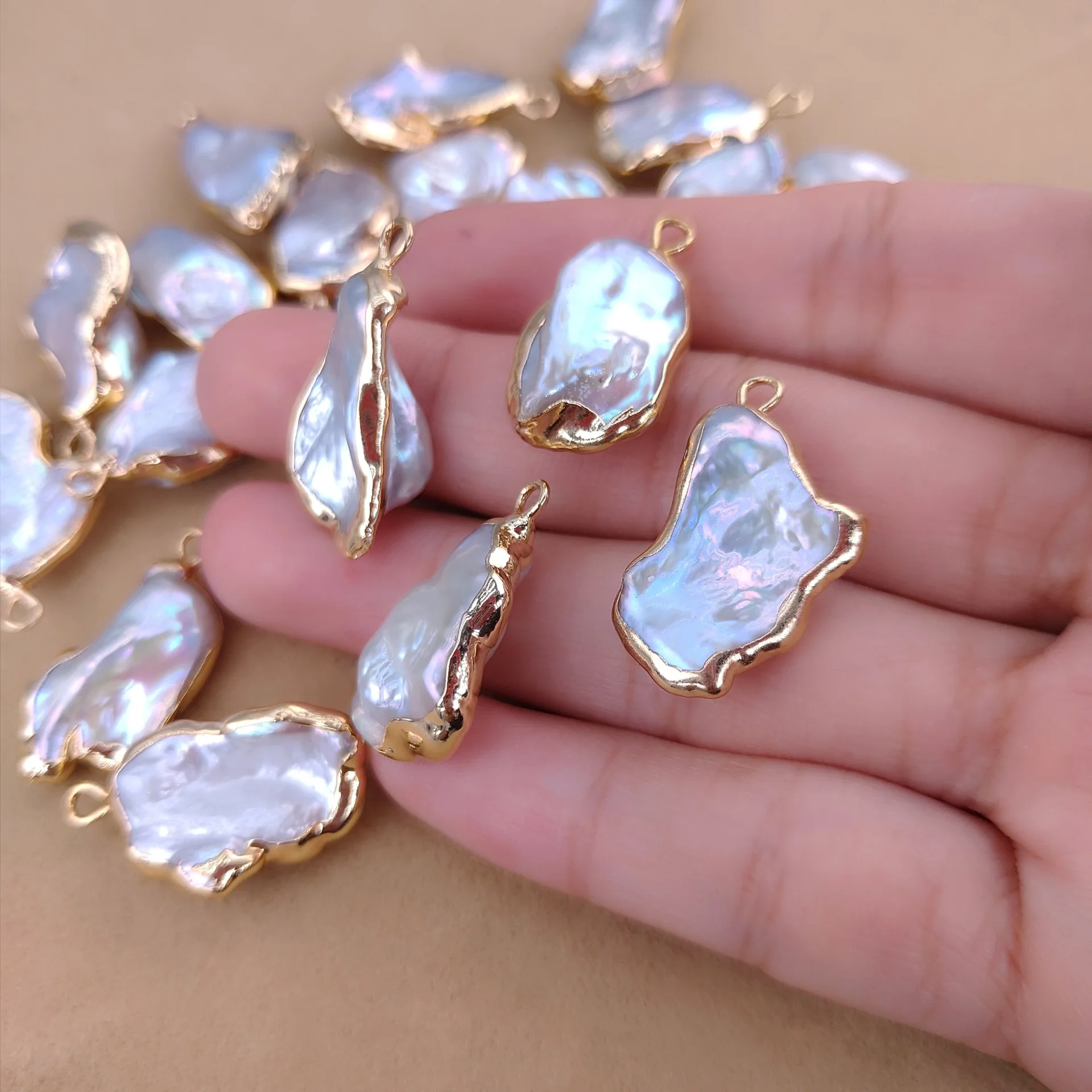 

Natural freshwater baroque shaped pearls diy jewelry pendant earrings accessories-random delivery