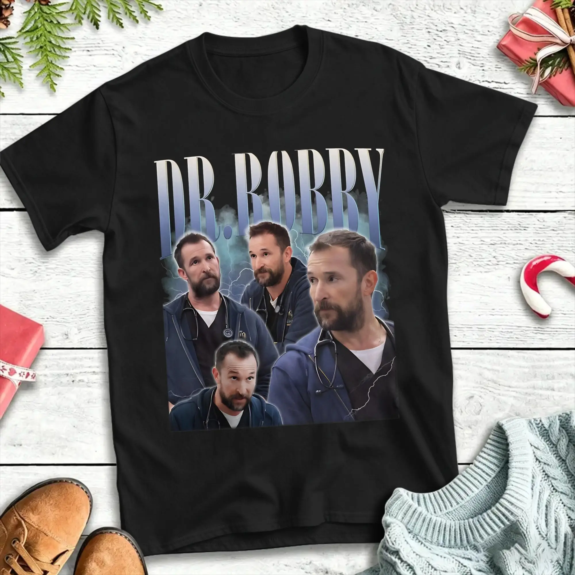The Pitt Noah Wyle Dr Robby T-Shirts Men Women  Novelty Pure Cotton Tees Round Neck Short Sleeve T Shirt Gift Tops