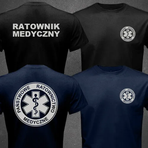 Poland Emergency Medical Services EMS Paramedic T-shirt Short Sleeve Casual 100% Cotton Shirt