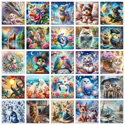 AZQSD Diamond Painting Animal Fantsy Full Drill Rhinestones Pictures 5d Diy Embroidery Cat Dog Horse Mosaic Cross Stitch Kits
