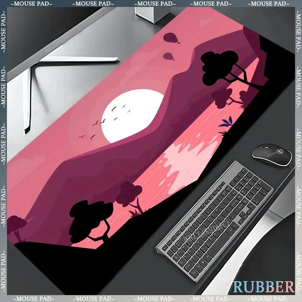 

Laptop Keyboard Gaming Pad Rubber Pad Pink Landscape Mountain Mouse Pads Gaming Computer Pad Computer Desk mats PC Office Carpet