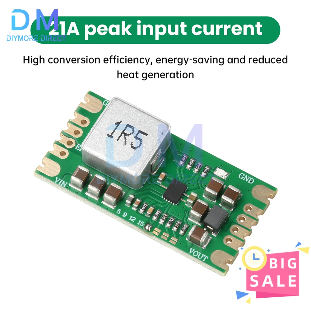 DC-DC Step up Module 3-14V to 5V/9V/12V/15V MP3429 Boost Power Module Lithium Battery Boost Module 21A
