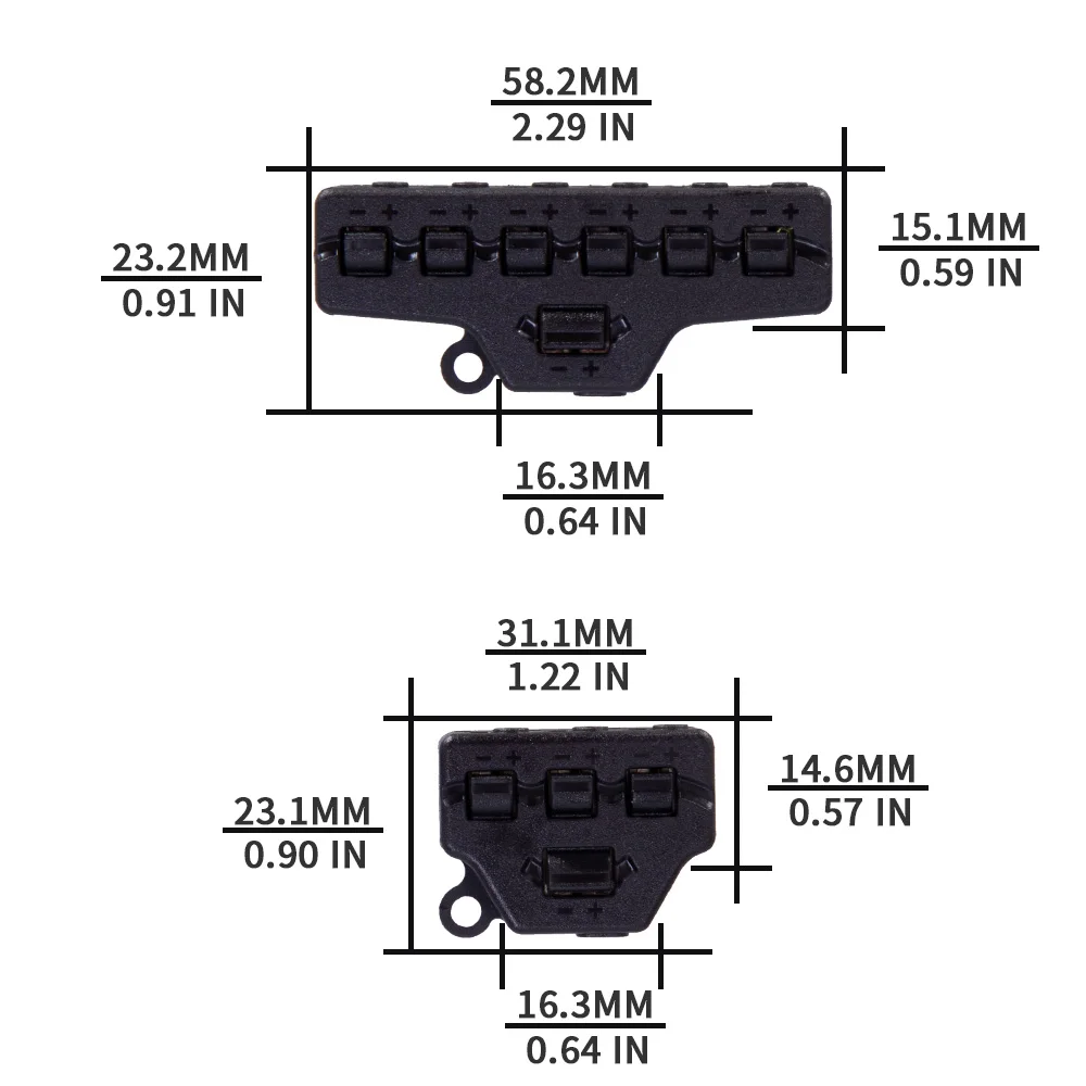 DC 3/6 Ports Sharing Box ABS Splitter Quick Connect For SMD Led Railway Train Model Miniature Lighting System Lamp 1pc