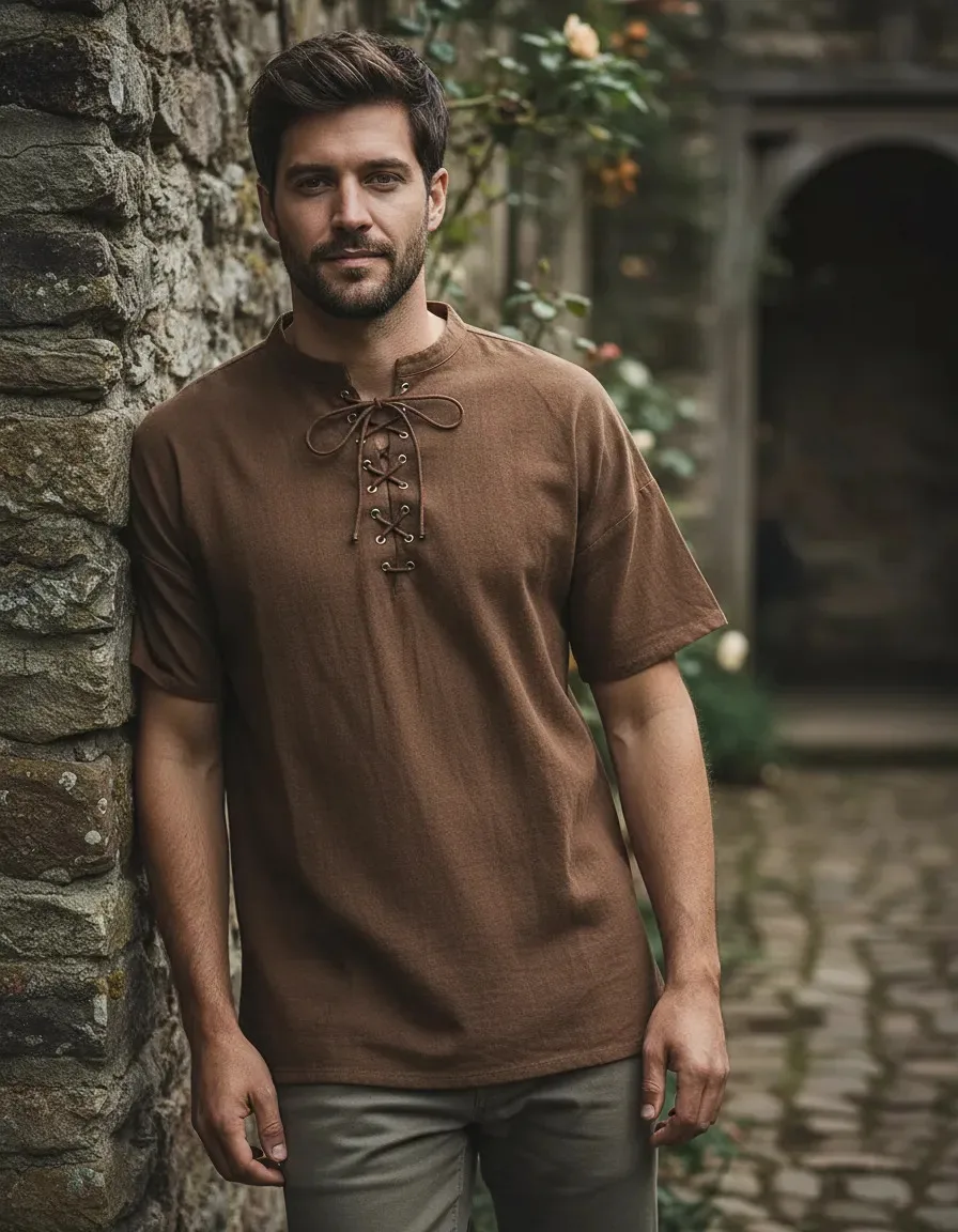 

2026Renaissance Pirate Coat And Shirt Set No Belt Included