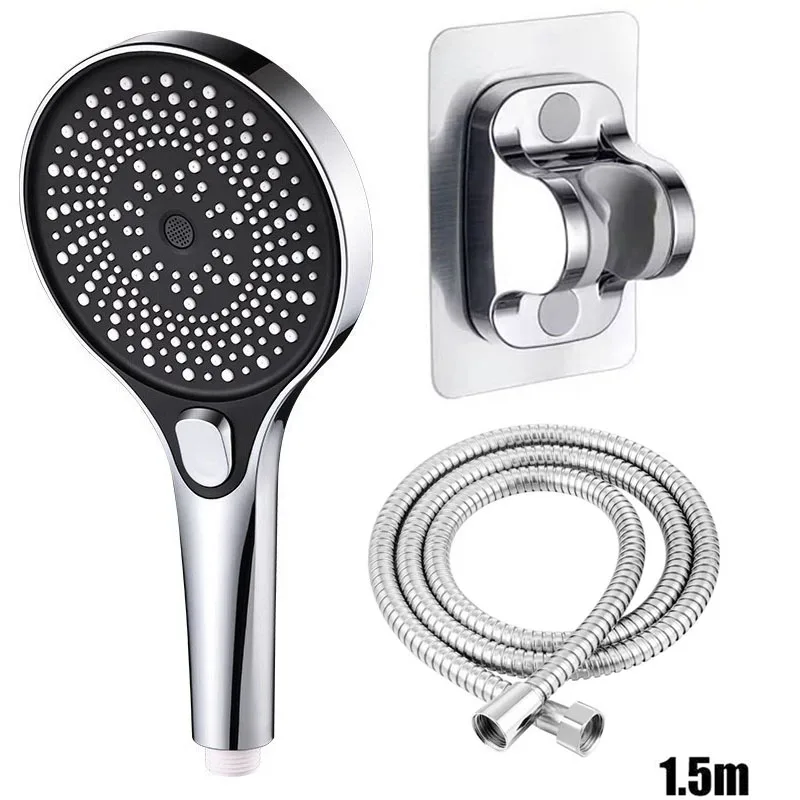 Large Screen Shower Head 3-Speed Mode Portable Shower Accessories Bathroom Supplies Shower Knob Complete Set of Accessories