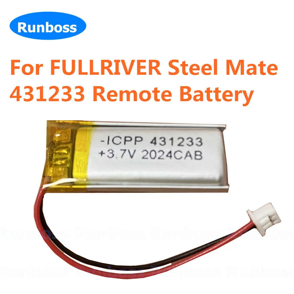 1-2pcs FULLRIVER Steel Mate 431233 Remote Replacement ICPP431233 3.7V 125mAh Battery New Li Polymer Rechargeable Batterie