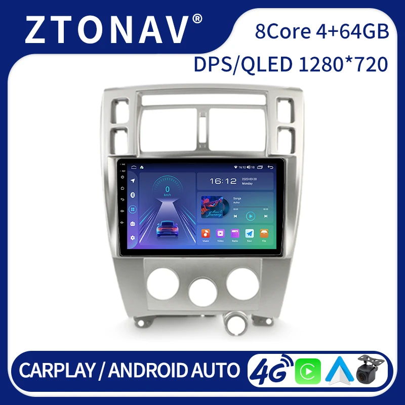 Car Radio For Hyundai Tucson 1 2004 2005 2006 2007 2008 2009 Android Screen Media Video Player Headunit GPS Navi Carplay 2 Din