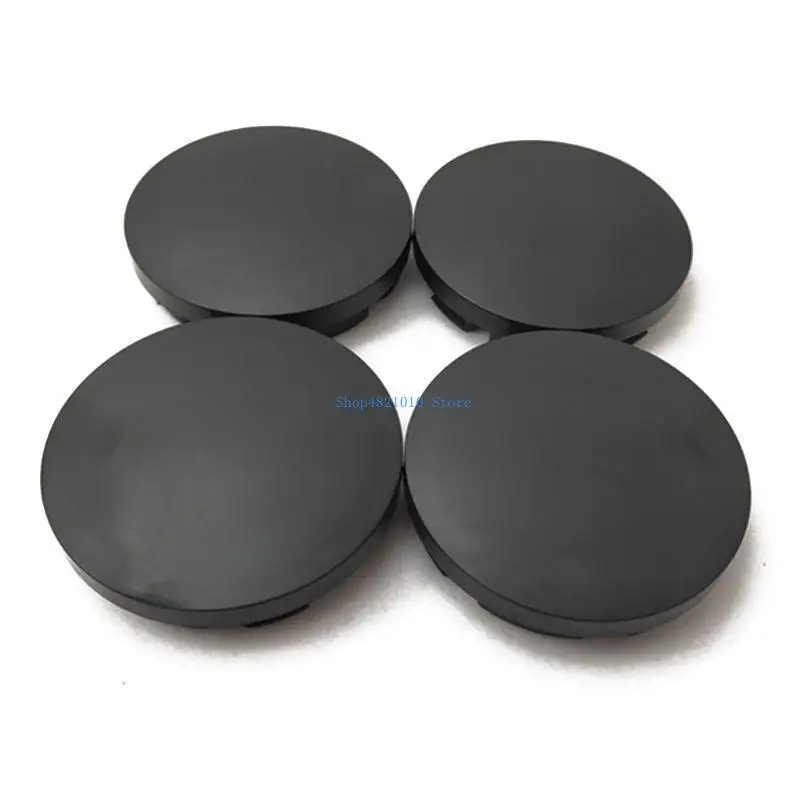 T3LF 4 Pcs/Set Black/Silver 56mm Vehicle Decor ABS Caps Universal Car Wheel for Rim Center Hubcap Car Wheel Center for Ri