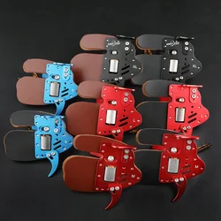 Ameyxgs Boogschieten Vinger Tab Aluminium Koeienhuid S/M/L/Xl Vingerbescherming Beschermer Voor Pijl Schieten Jacht Beschermer