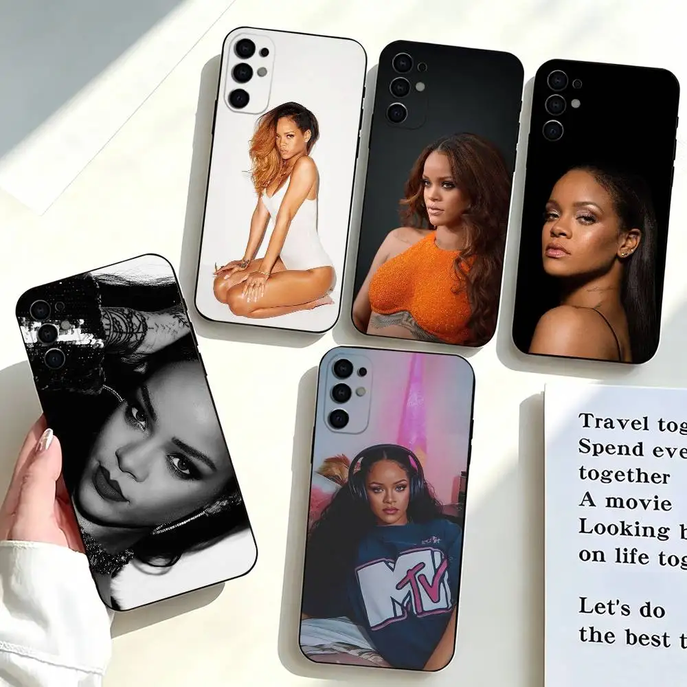 Hot singer R-Rihannass  Phone Case For Samsung S25,S24,S21,S22,S23,S30,Ultra,S20,Plus,Fe,Soft Silicone Black Cover