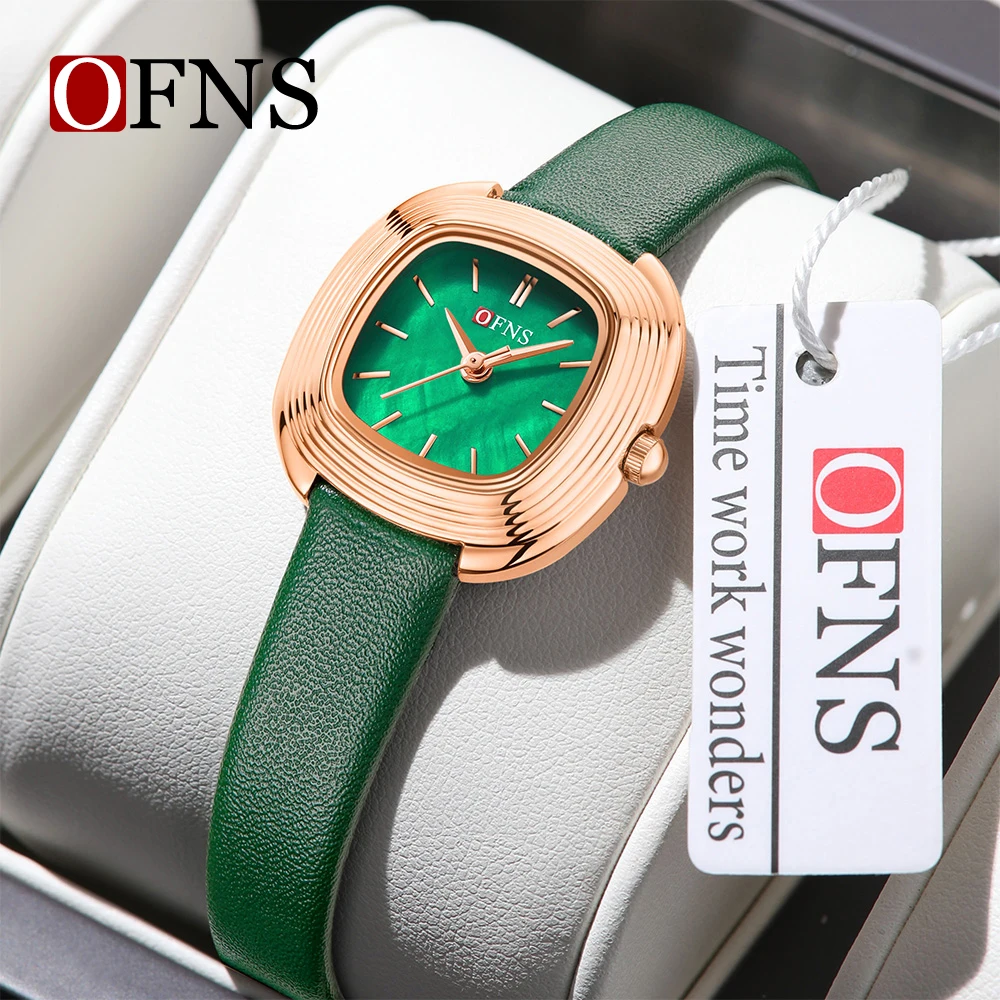 OFNS 2025 New 1542 Luxury Casual Square Women's Quartz Watch Waterproof Minimalist Small Fragrance Beimu Women's Watch