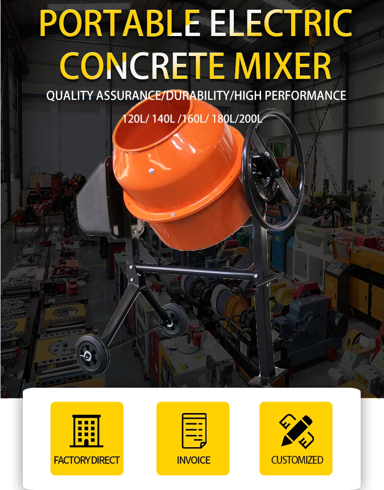 

Concrete Mixer Machine Price Concrete Mixers Portable With diesel Engine Mini Portable Concrete Mixer