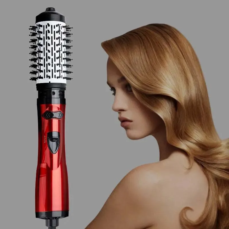 

Blow Dryer Brush Heated Round Straightener Curler Brush Hair Dryer and Styler Hot Air Brush With Detachable Head