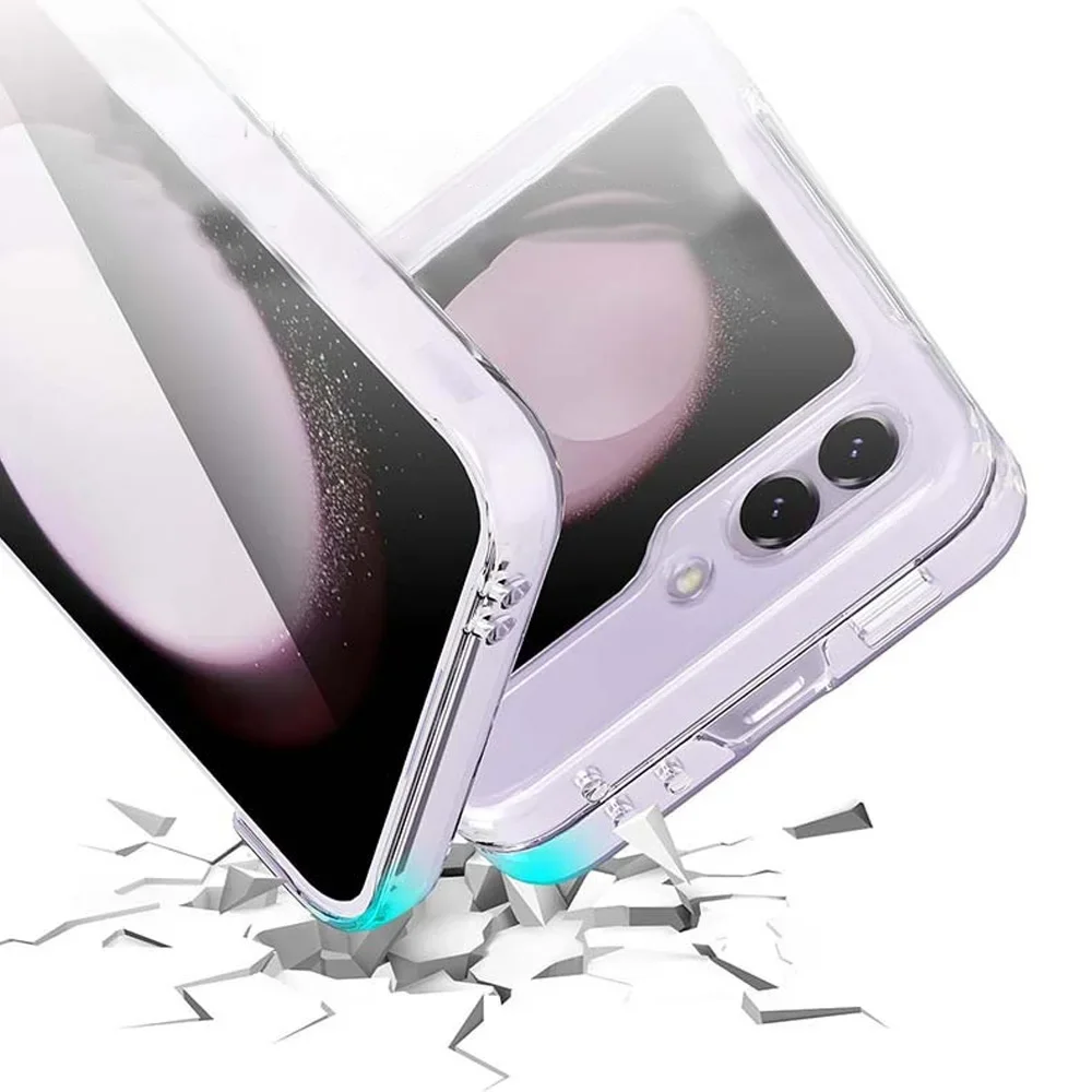 Für Samsung Galaxy Z Flip 6 transparente Handy hülle Anti-Scratch-PC-Schutzhülle für zflip6 stoß feste Schutzhülle