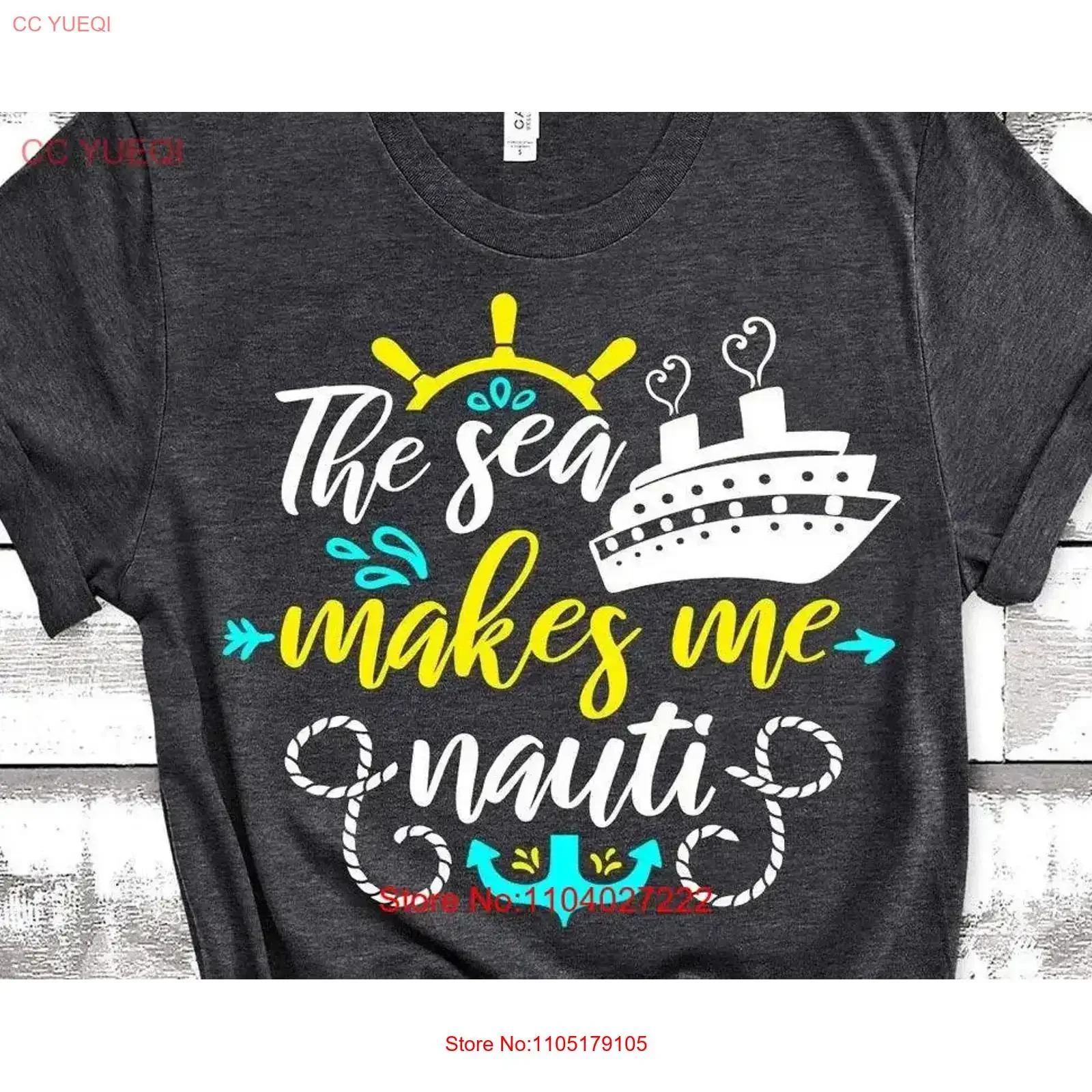Funny Cruise T Shirt The Sea Makes Me Nauti Matching Group Cruising Ship Faced And Friends BoaT Family Tops vintage Washed