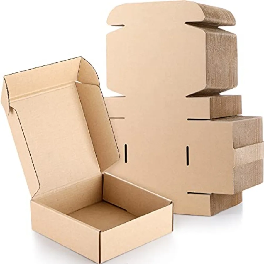 

100 Pcs Small Shipping Boxes 6 x 6 x 2 Inch Christmas Gift Shipping Corrugated Cardboard Mailing Boxes for Small Business Cardb
