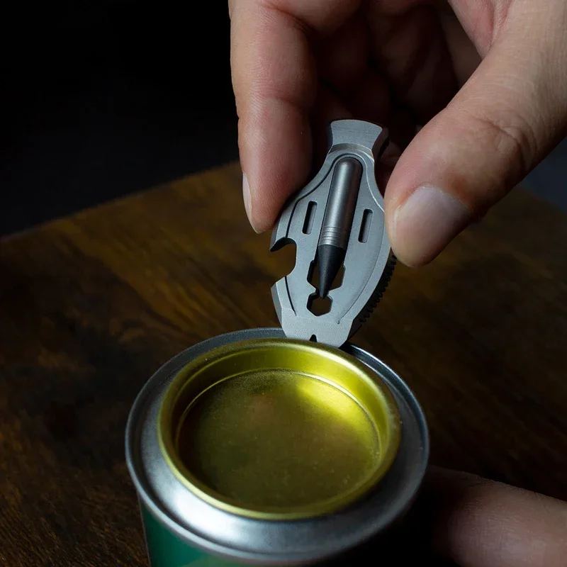 NEW Mini Crowbar Titanium Alloy Multifunctional EDC Tool Eternal Pen Nail Puller Bottle Opener Magnetic Suction Small Pendant