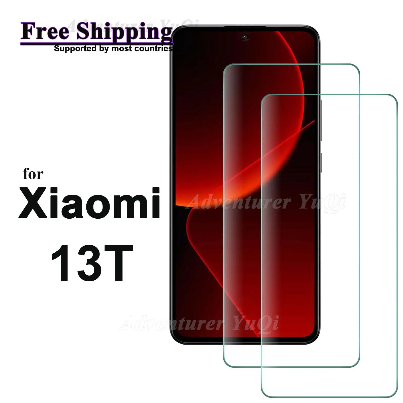 

Screen Protector for Xiaomi 13T Tempered Glass Crystal HD 9H Transparent Anti Scratch Case Friendly High Aluminum