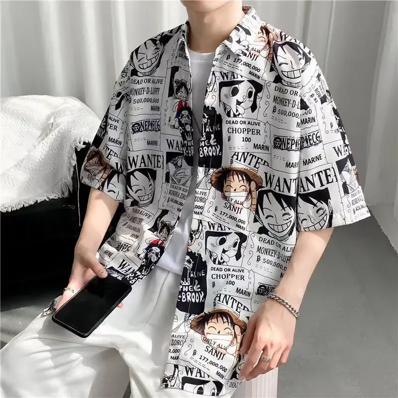 Trendy Versatile Half Sleeve Men's Shirt Loose Fit Casual Style Square Collar Graphic T Shirt For Couples Summer Fashion