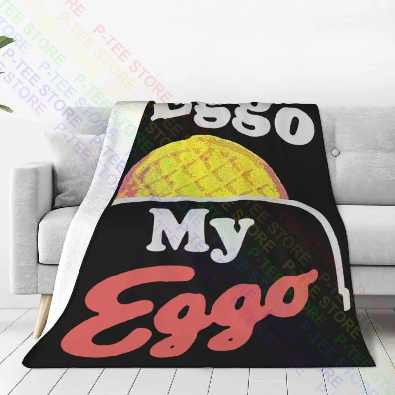 Leggo My Eggo Waffle Blanket Soft Bedspread Lightweight Faux Fur Mink Mechanical Wash