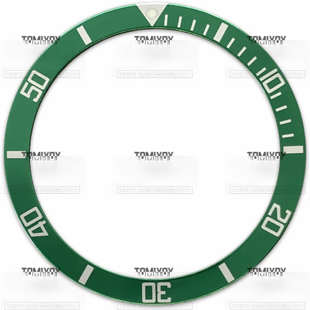 38MM black blue red green aluminum flat bezel Inser Fit for Sekio007 SKX009 men's mechanical watch