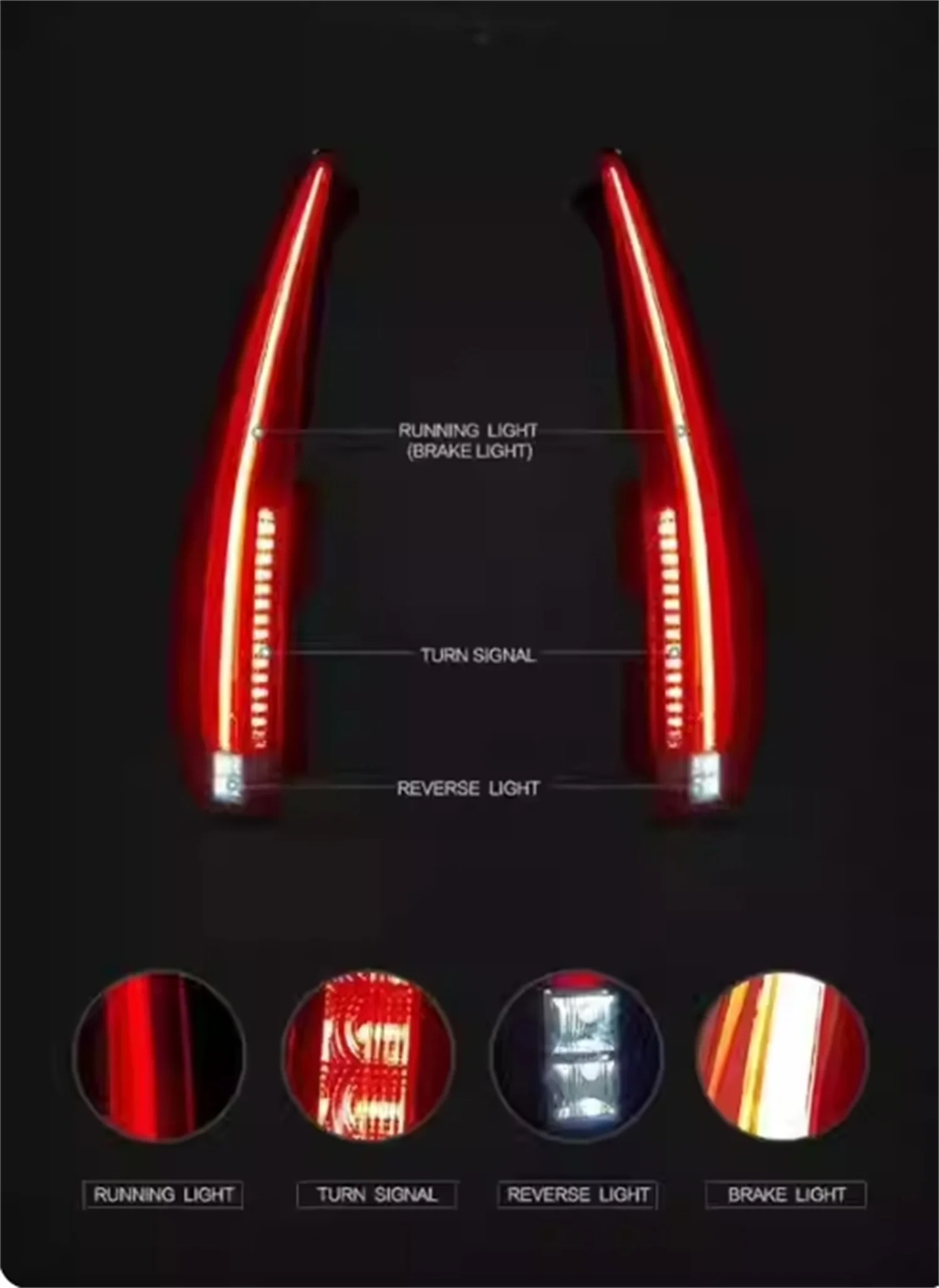 Car Tail lamp Tail Light for Cadillac Escalade Brake Driving Reversing Lamp Turn Signal