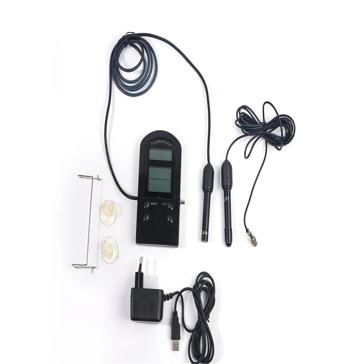 High Precision Easy to Read PH EC TDS CF Temp RH Monitor Water Quality Monitor Lab Hydroponic Fish Tank Pond