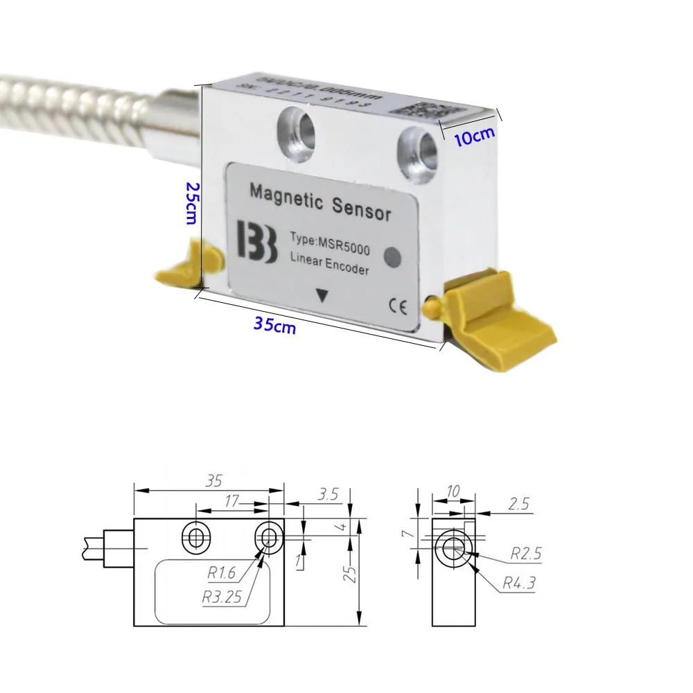 Hohe Präzision Fräsen Drehmaschine DRO Magnetische Skala Sensor 5V 0,005mm 5um Encoder Magnet Skala TTL für Drehmaschine Holz stein Maschinen – Detail 7