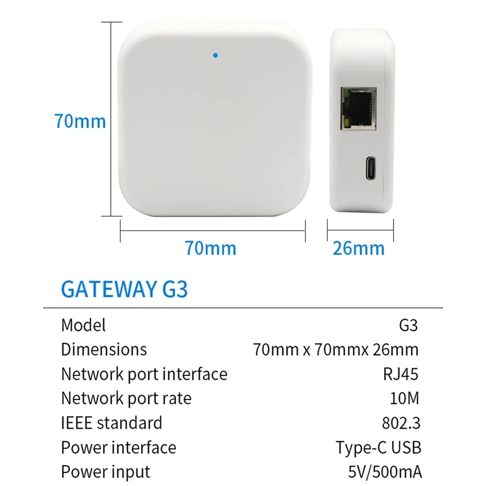 TTLOCK Gateway G2 G3 G3P G4 Bluetooth To Wifi Gateway Hub WIFI/RJ45/POE/4G TLE for Smart Home Door Lock Ttlock App Phone Control